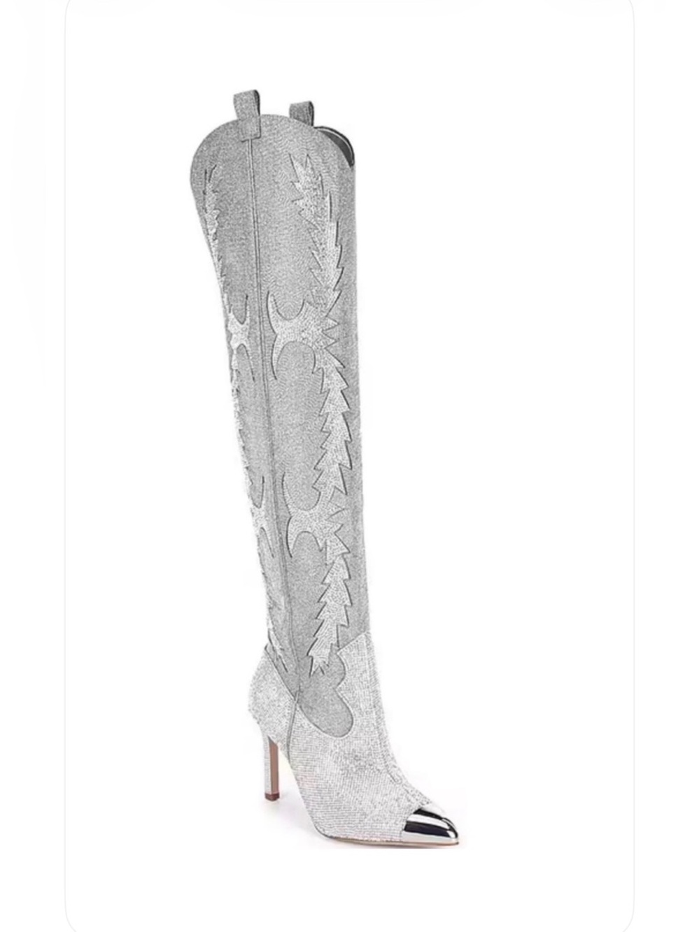 🛍️Gianni Bini Over-the-Knee Rhinestone Embellished Western Dress Boots
